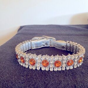 NWT Choke couture dog collar one of a kind 28 inch with Citrine stones brand new